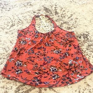 Full tilt tank top with crochet back. Size Medium.